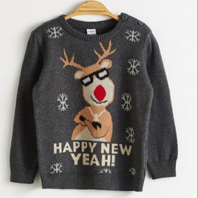 LCW baby Baby Boy’s New Year Themed Tricot Jumper