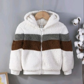 Baby Cut And Sew Hooded Teddy Jacket